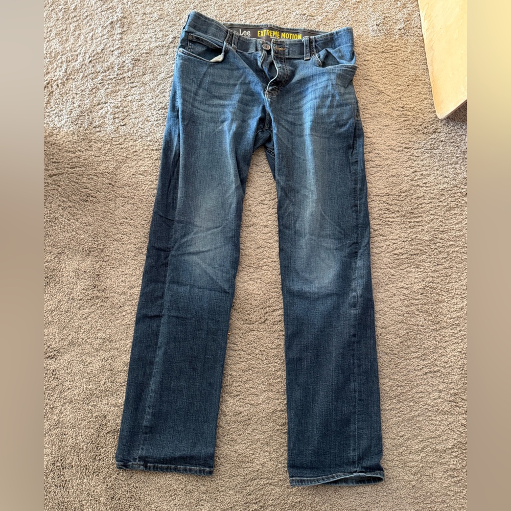 Lee Men's Dark Blue Straight Jeans